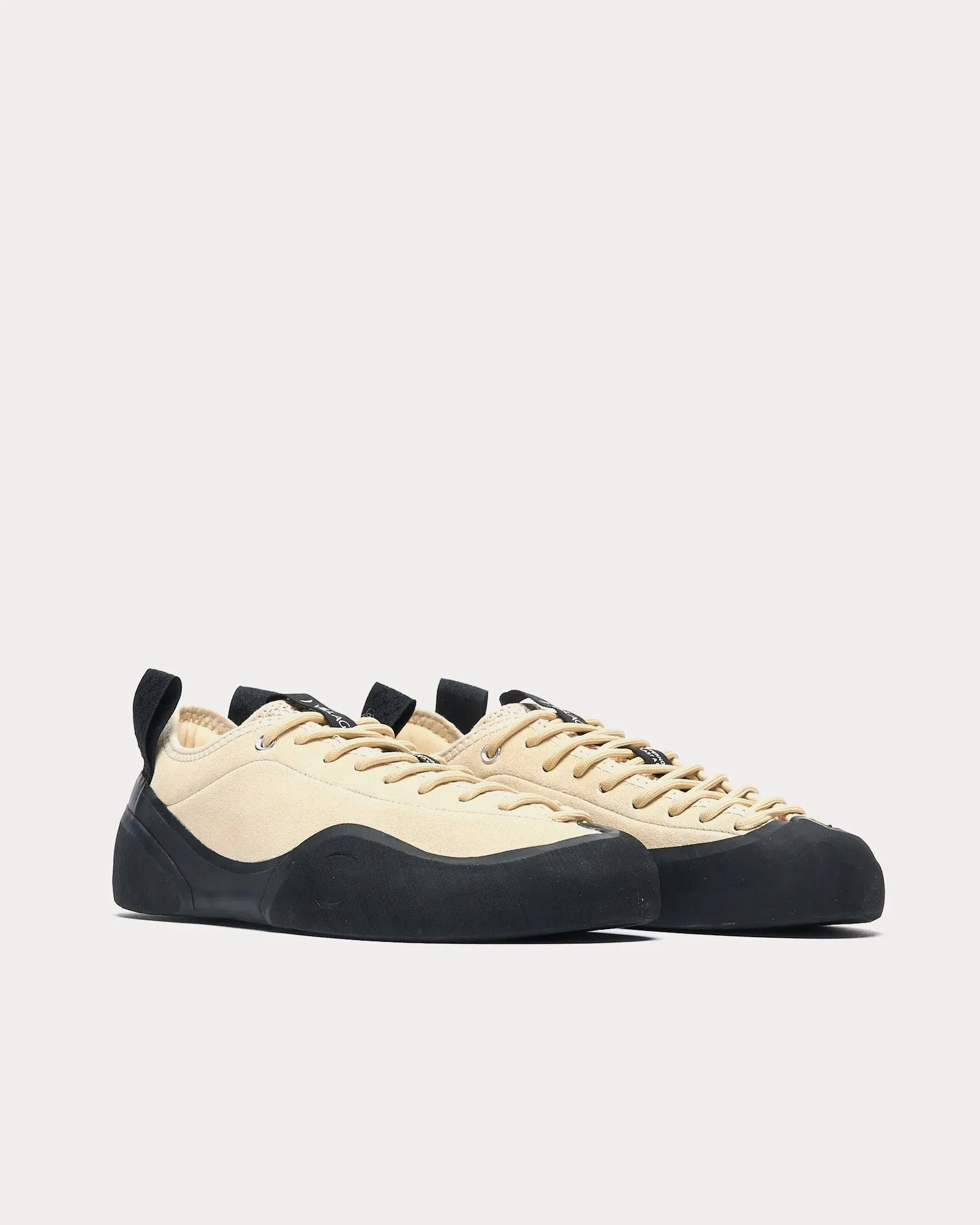 1PM Suede Cream Beige / Natural Black Low Top Sneakers