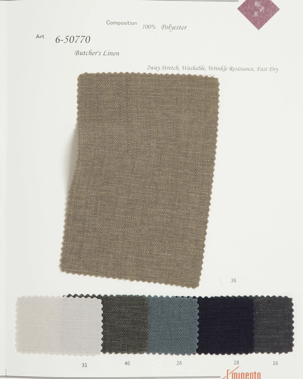 6-50770 2 Way Stretch Butcher's Linen