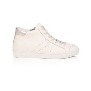 Alto Signature: Off White, Gold & Silver High Top Trainers