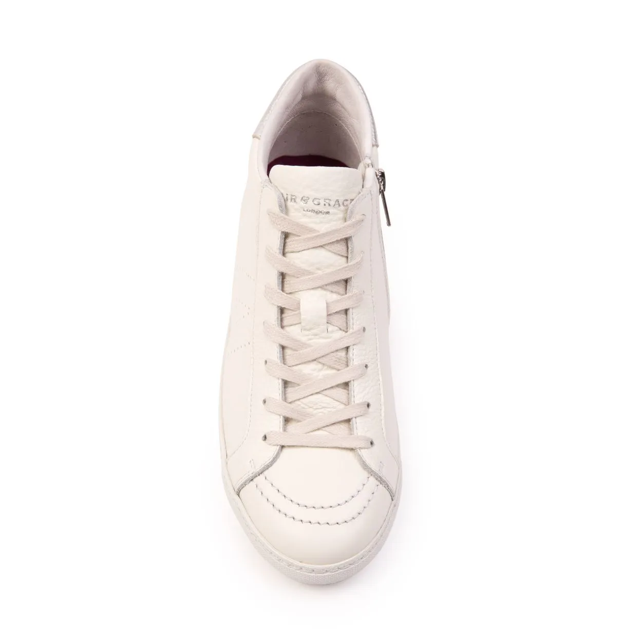Alto Signature: Off White, Gold & Silver High Top Trainers
