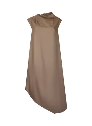 Asymmetric Dress - Beige
