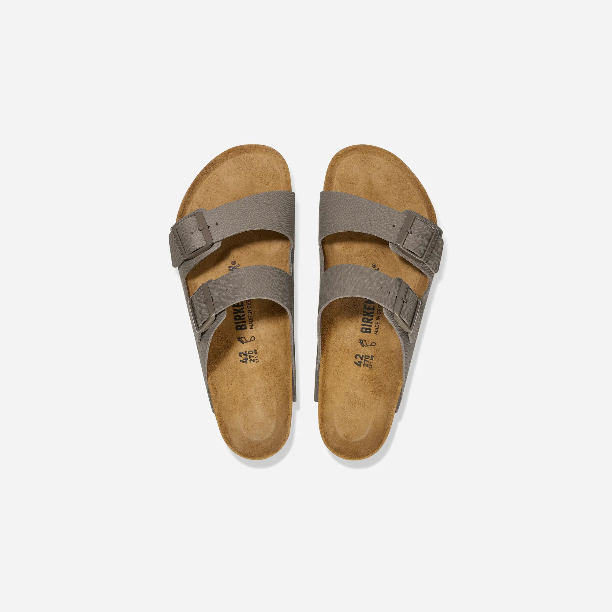 Birkenstock Arizona BF Saffiano Concrete Gray