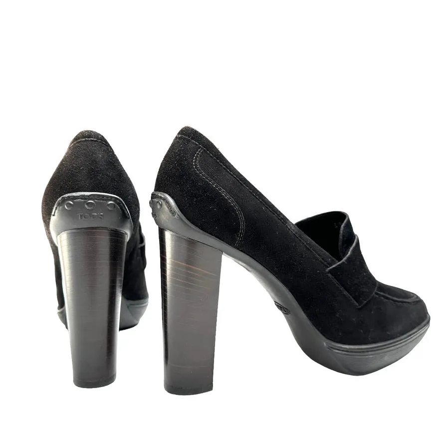 Black Suede High Heels - 10.5