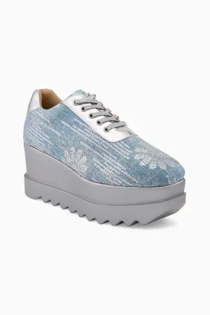 Blue Moon Wedge Sneakers