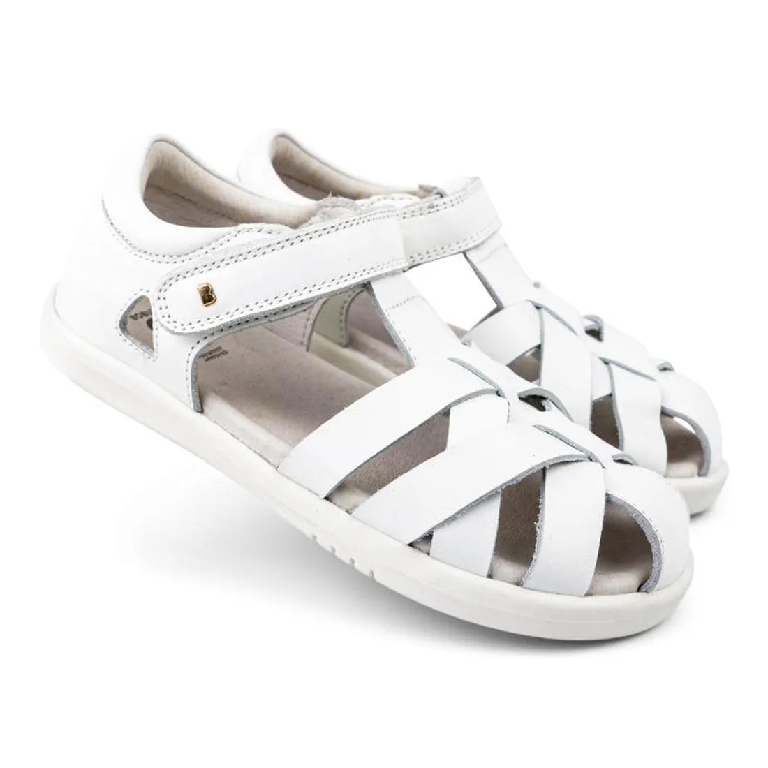 Bobux Kid   Plus Tropicana II Closed Toe Quick Dry Sandal White CLEARANCE Last One