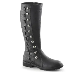 Button Lace-up Men's Knee Boots GOTHAM-109