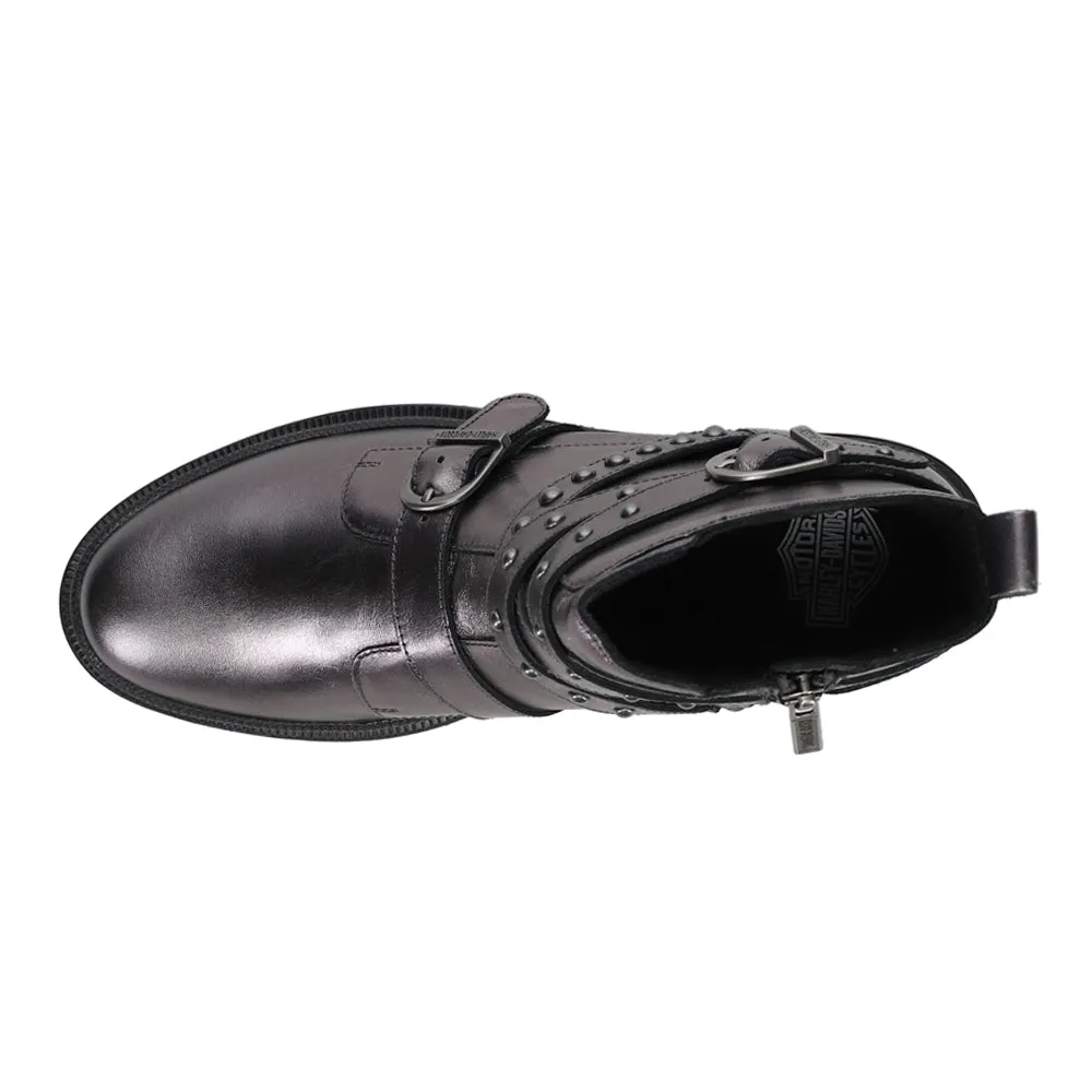 Carrigan Metallic Studded Zippered Motorcycle Boots