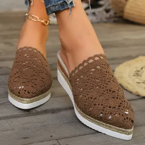 Celeste | Chic Crochet Heeled Sandals