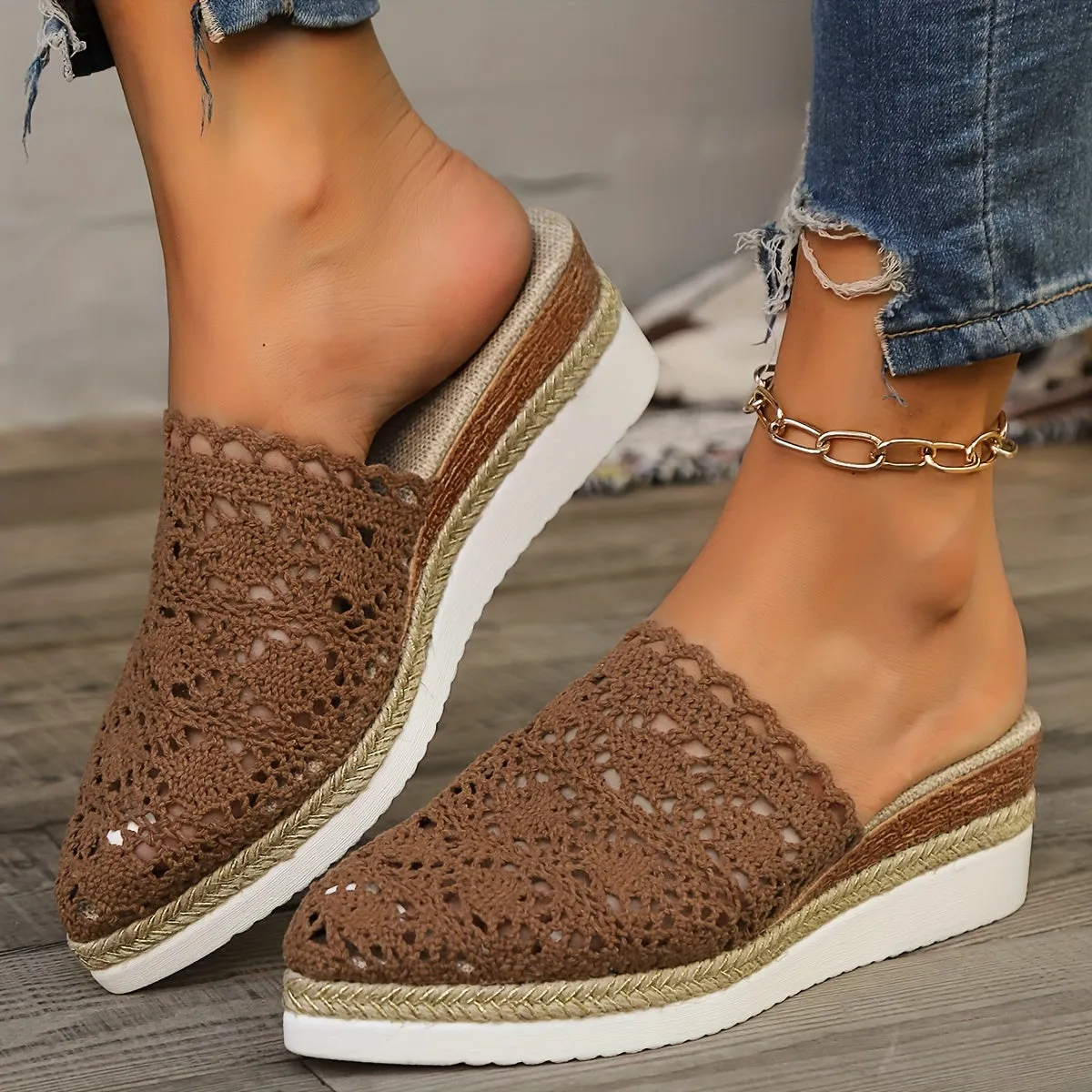 Celeste | Chic Crochet Heeled Sandals