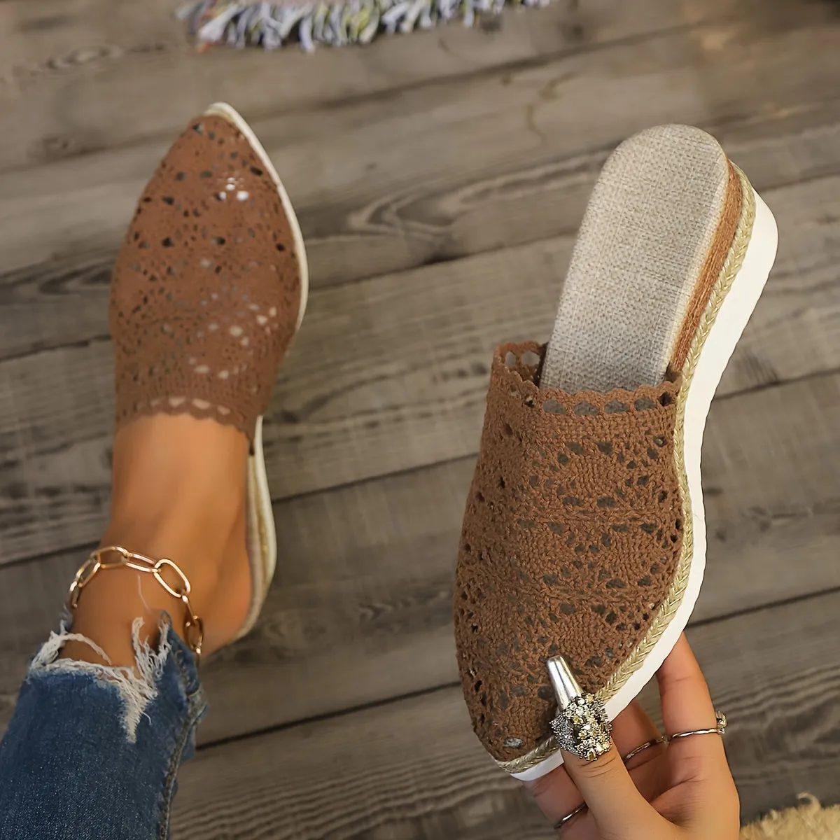 Celeste | Chic Crochet Heeled Sandals