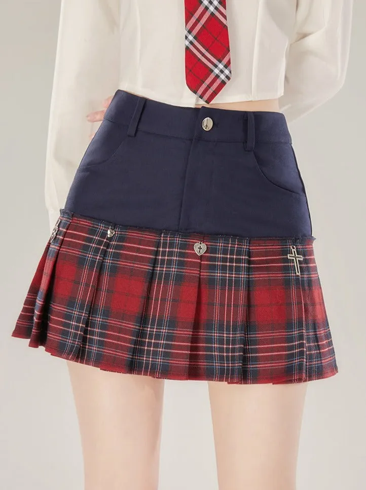 Check Skirt Style College