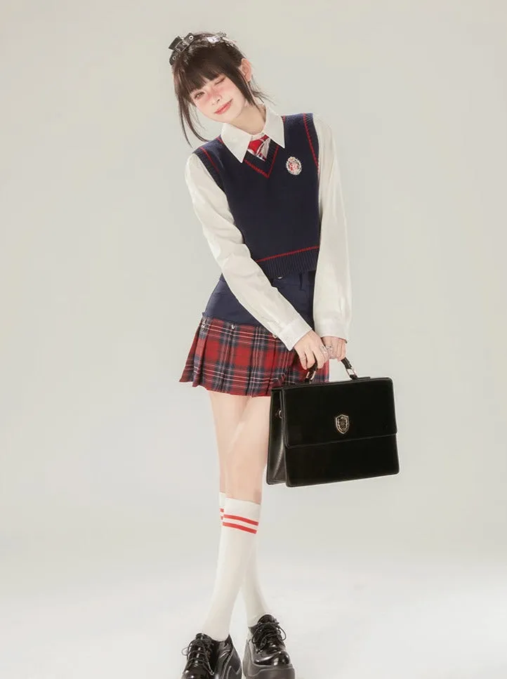 Check Skirt Style College