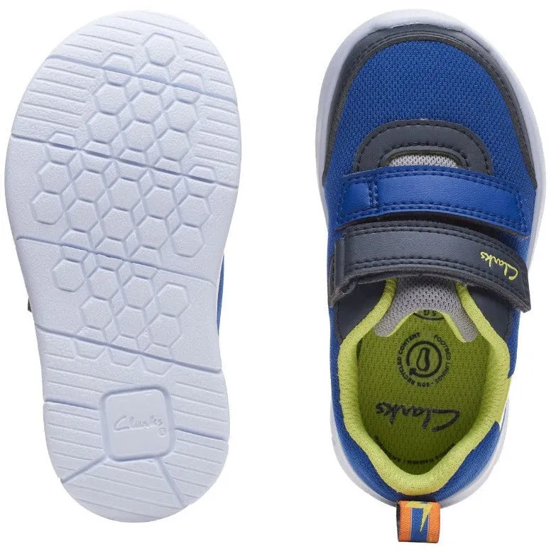 Clarks Boys Trainer Ath Yell T Blue Combi
