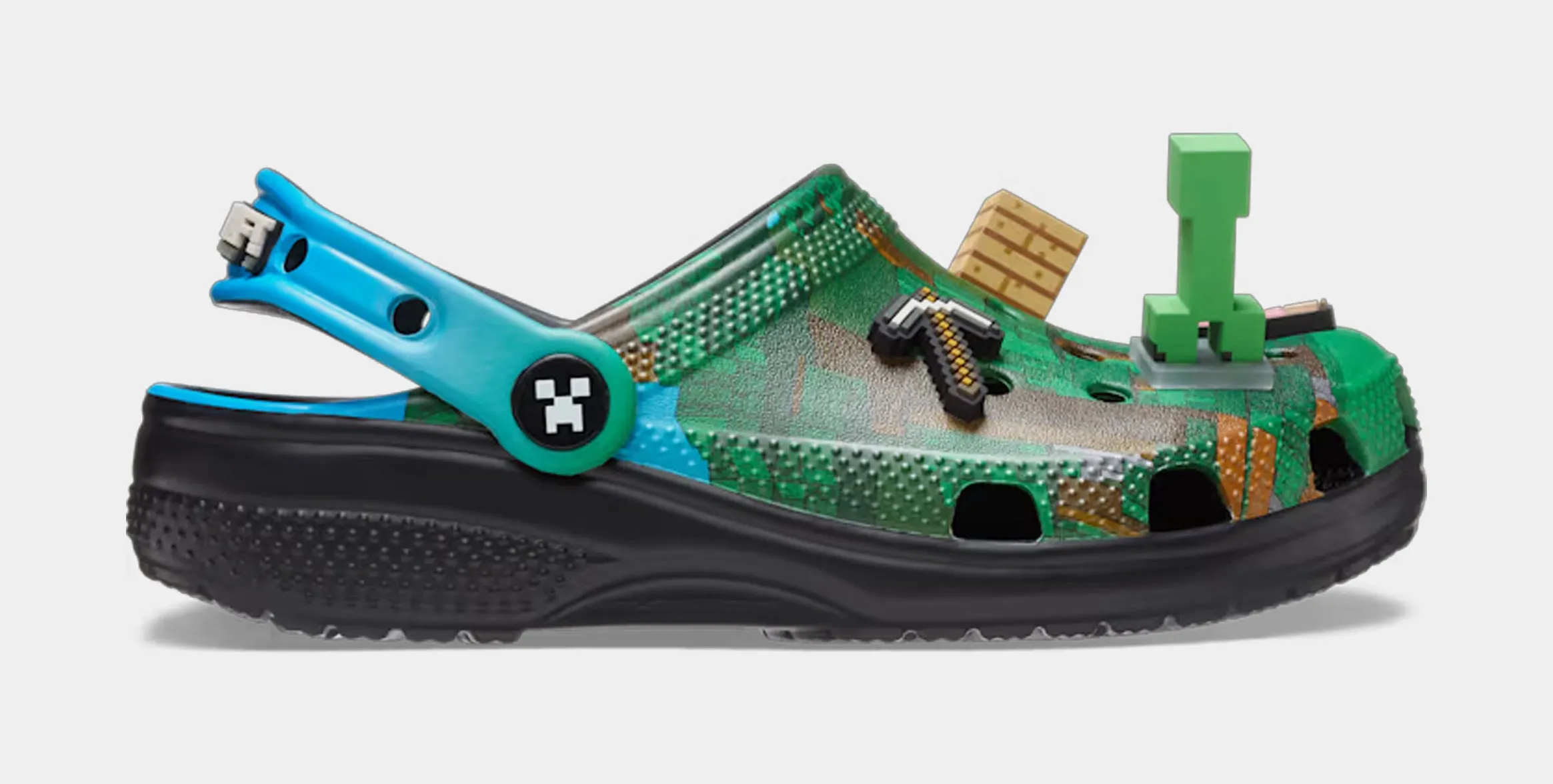 Classic Clog Minecraft Preschool/Grade School Sandals (Black/Green) Free Shipping
