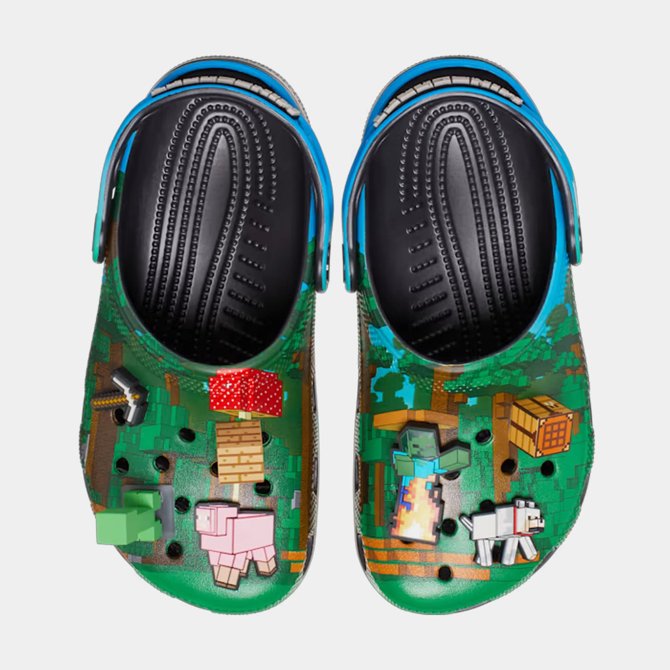 Classic Clog Minecraft Preschool/Grade School Sandals (Black/Green) Free Shipping