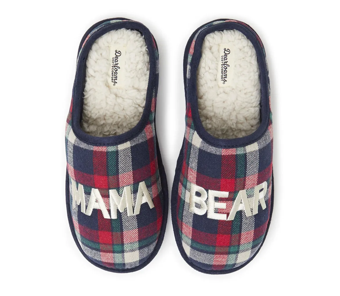 Dearfoams Cozy Comfort Women's Mama Bear Clog Slippers