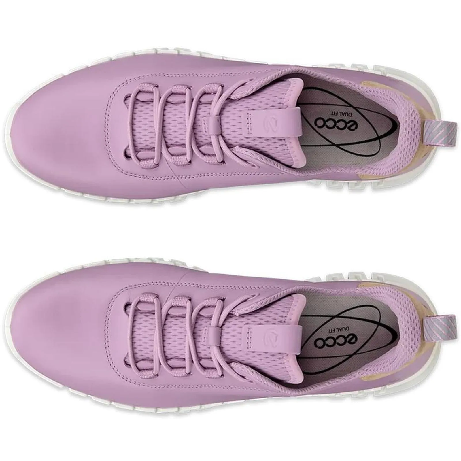 ECCO Womens Gruuv Leather Elastic Laces Trainers
