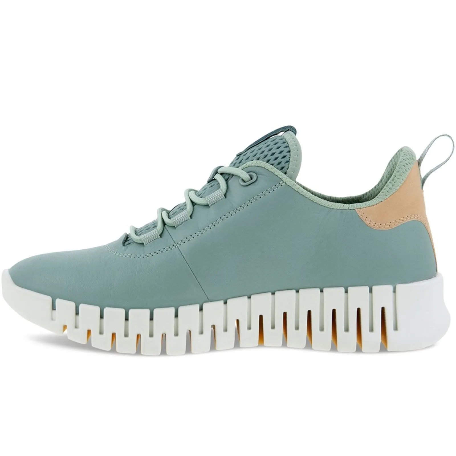ECCO Womens Gruuv Leather Elastic Laces Trainers