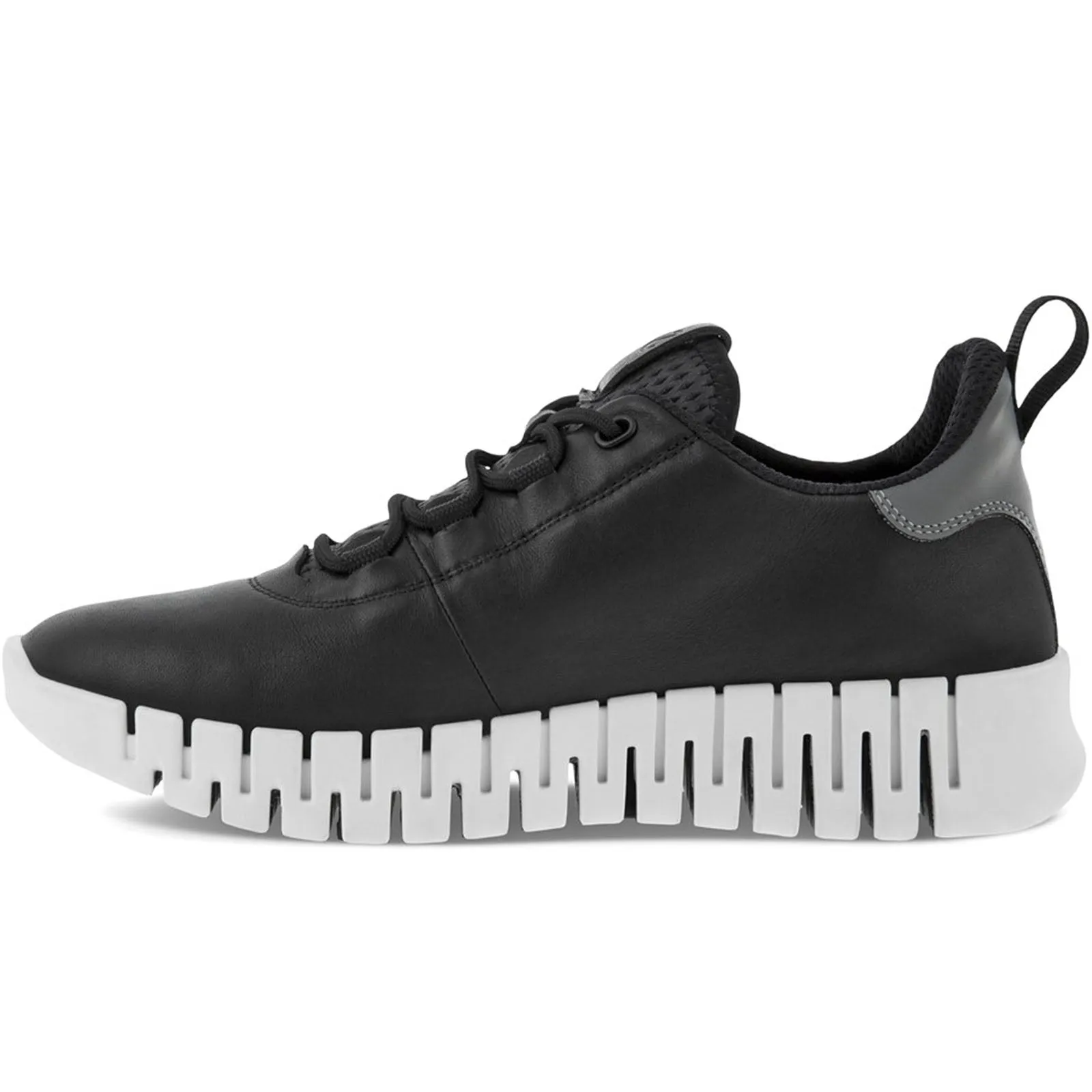 ECCO Womens Gruuv Leather Elastic Laces Trainers