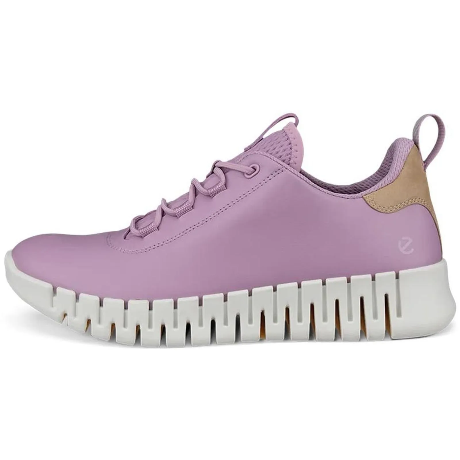 ECCO Womens Gruuv Leather Elastic Laces Trainers