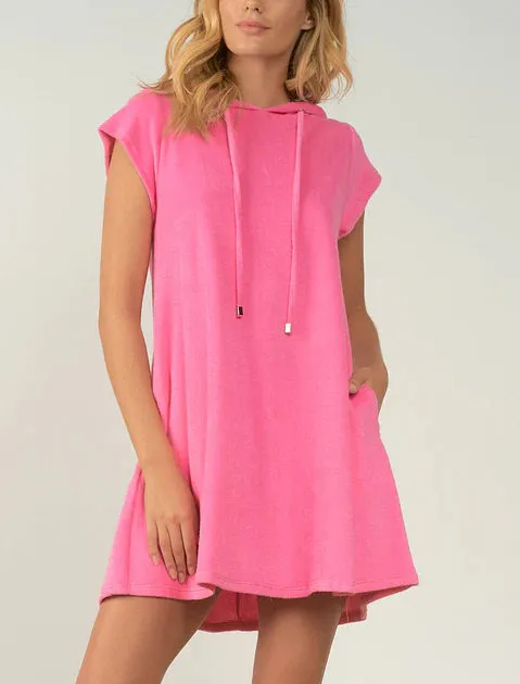 Elan Terry Hooded Cap Sleeve Beach Coverup