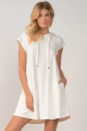 Elan Terry Hooded Cap Sleeve Beach Coverup