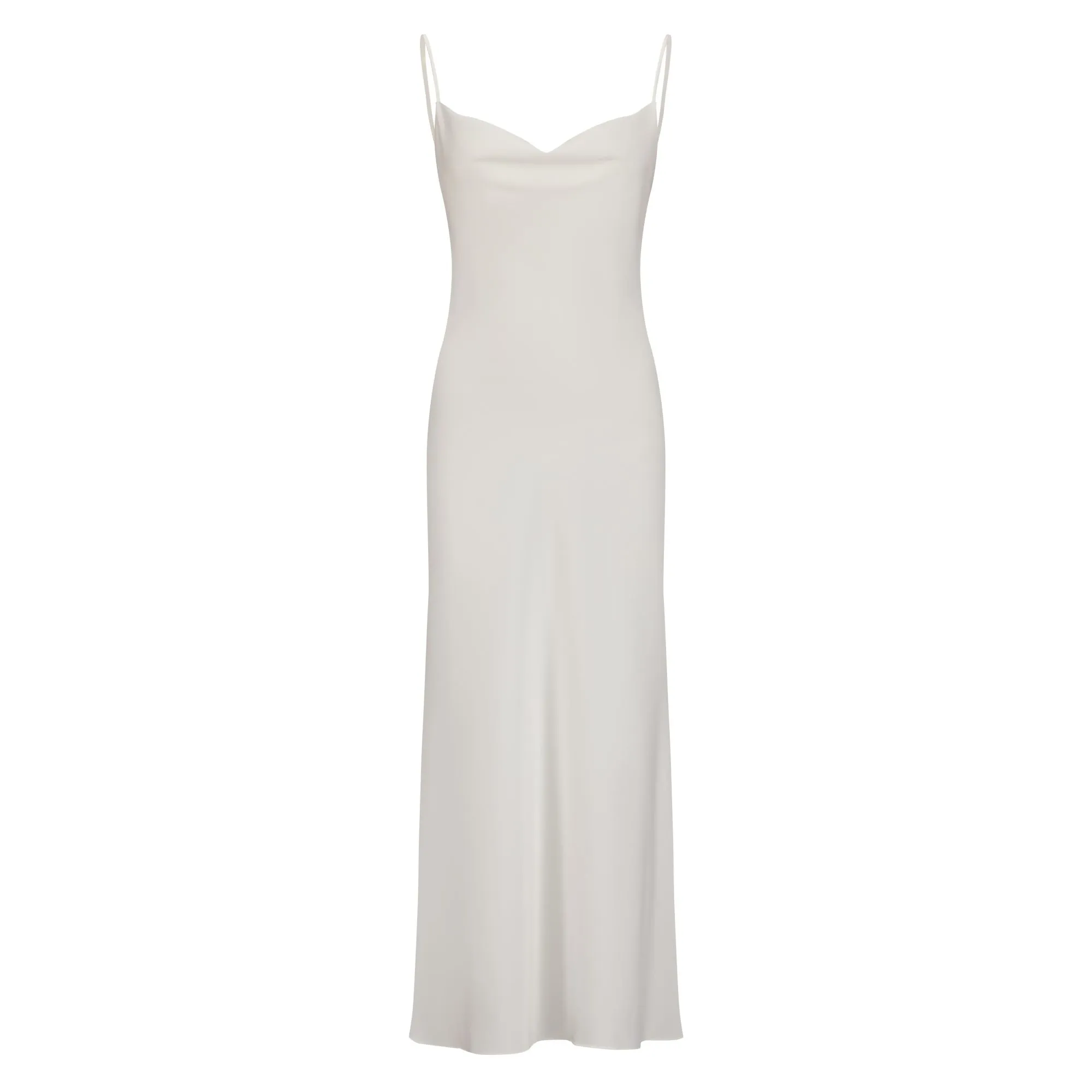 Essentials Satin Cowl-Neck Slip Dress