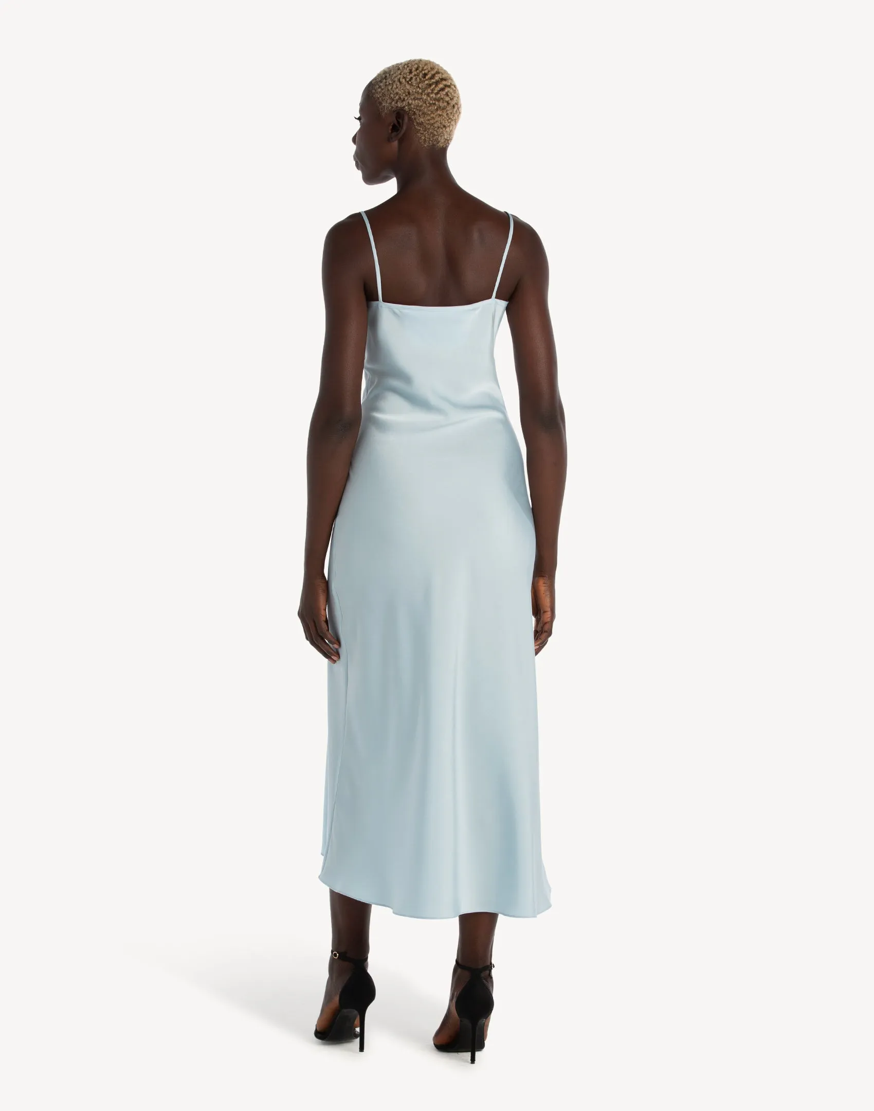 Essentials Satin Cowl-Neck Slip Dress