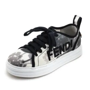 Fendi Black & White Rise Tie Dye Sneakers Size US 6 | IT 36