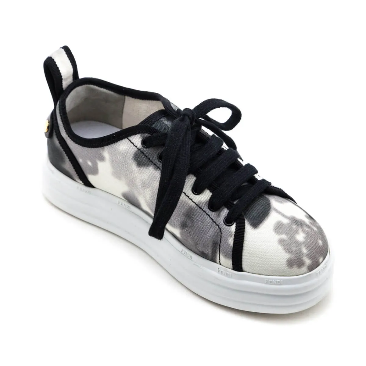 Fendi Black & White Rise Tie Dye Sneakers Size US 6 | IT 36