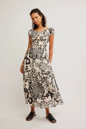 FREE PEOPLE ULTRAVIOLET DRESS IN BRIGHT WHITE COMBO
