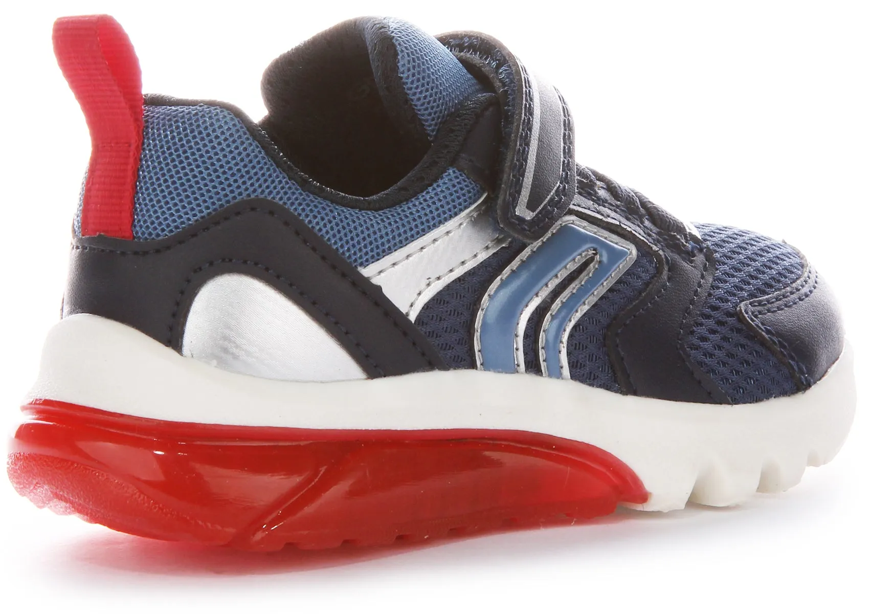 Geox J Ciberdrone C In Navy Red For Kids