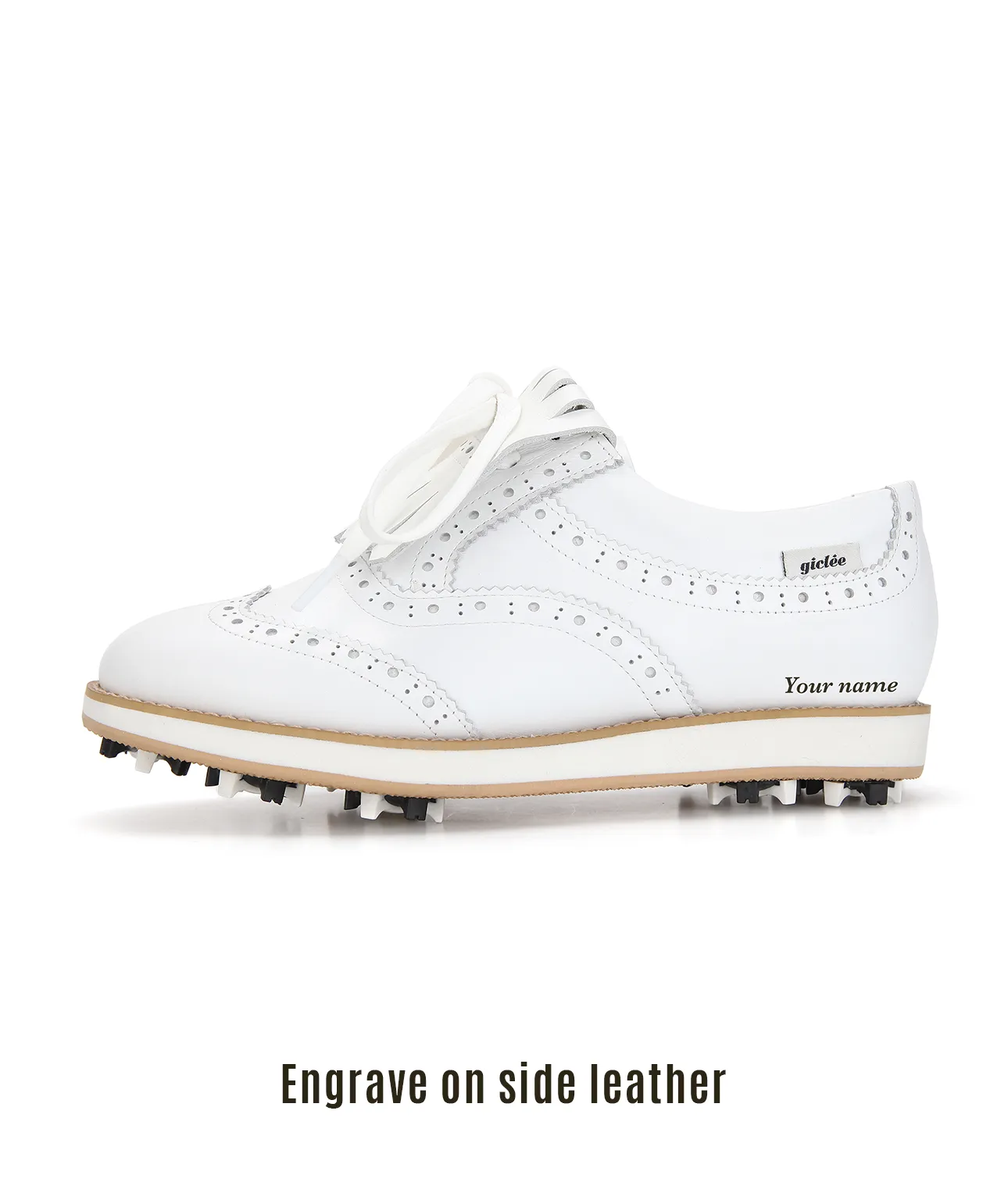 Giclee Unisex Classy Comfort Leather Golf Shoes - White