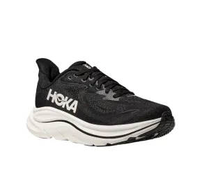 HOKA Women's Clifton 10 Cushioned Running Shoe - Black/White