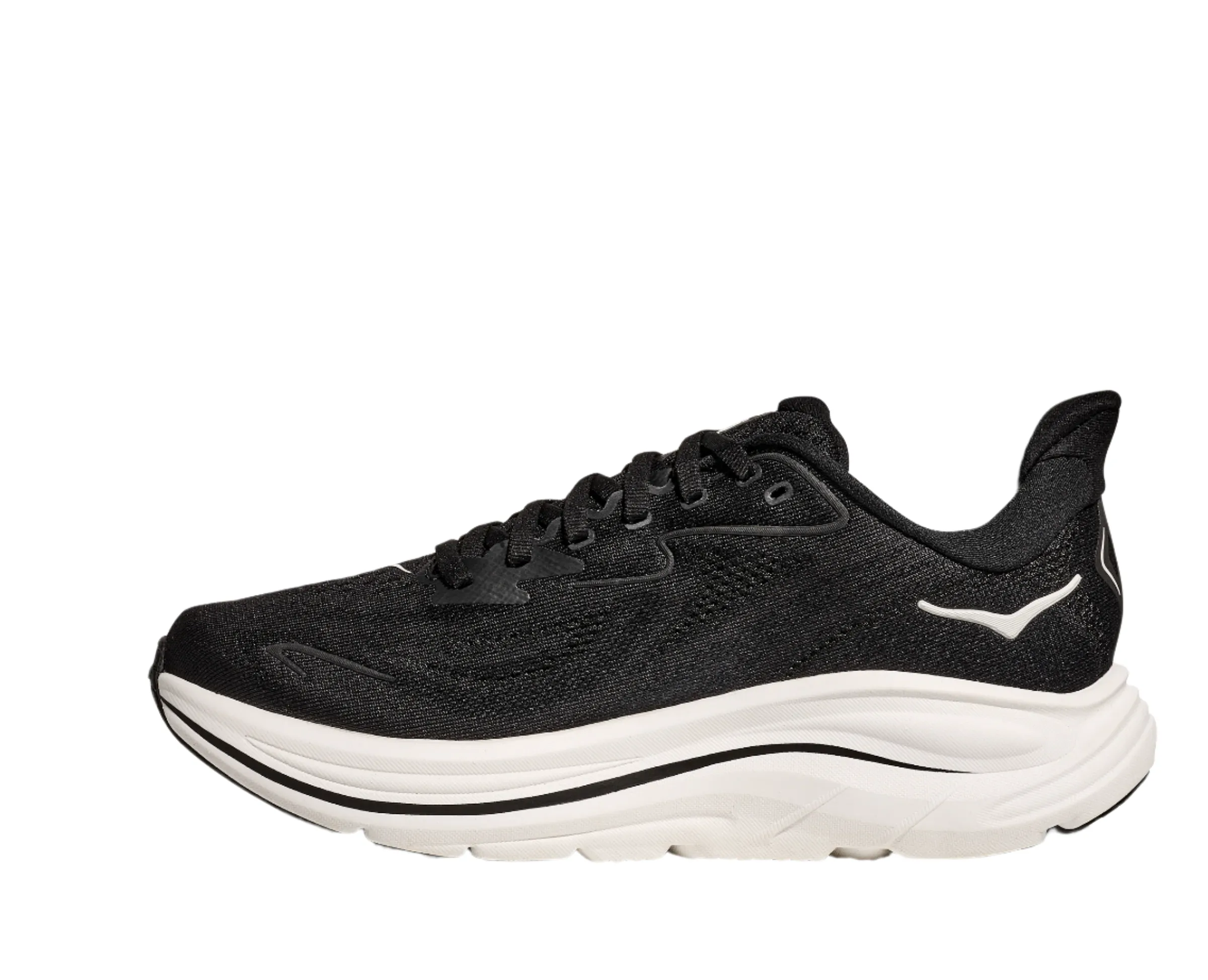 HOKA Women's Clifton 10 Cushioned Running Shoe - Black/White