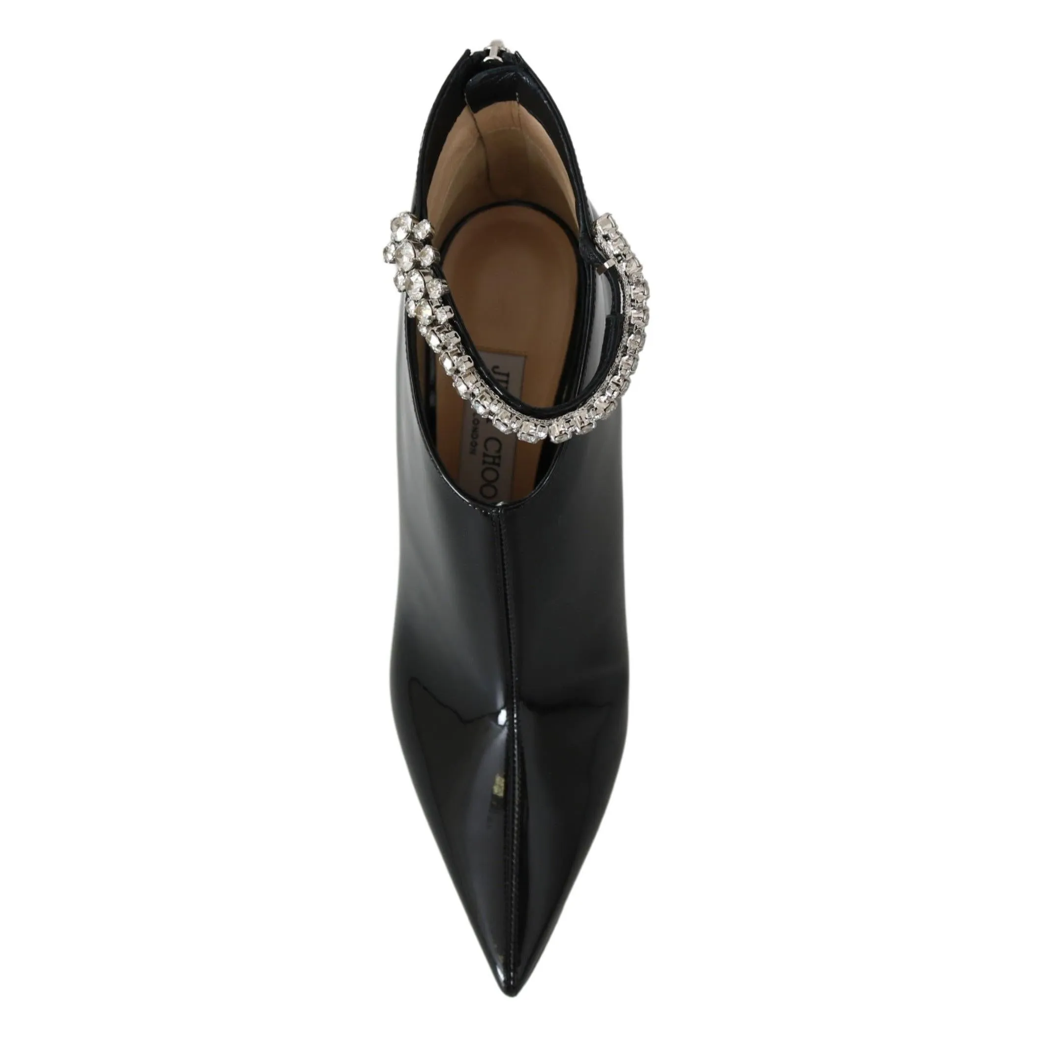 Jimmy Choo Elegant Black Patent Heeled Boots