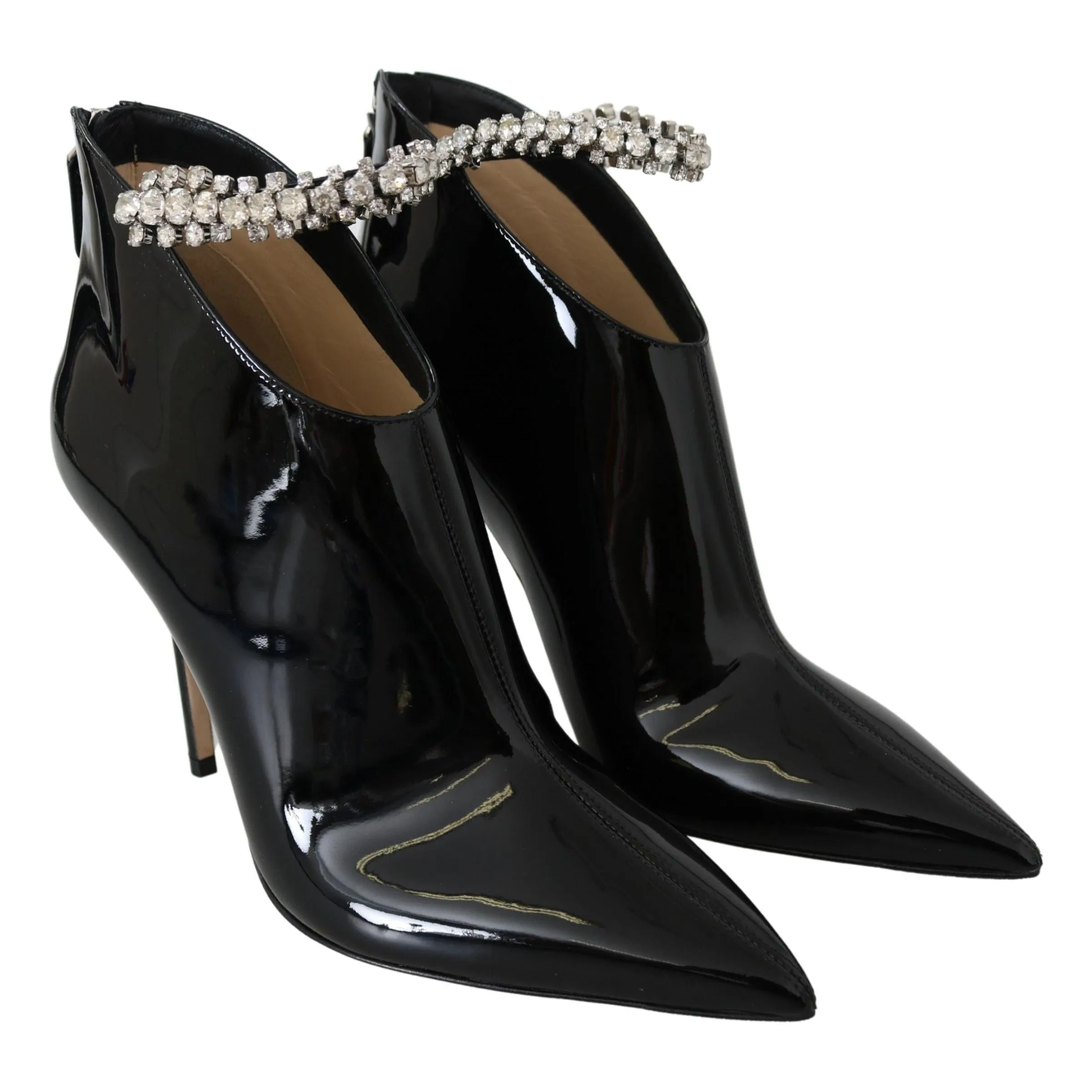 Jimmy Choo Elegant Black Patent Heeled Boots
