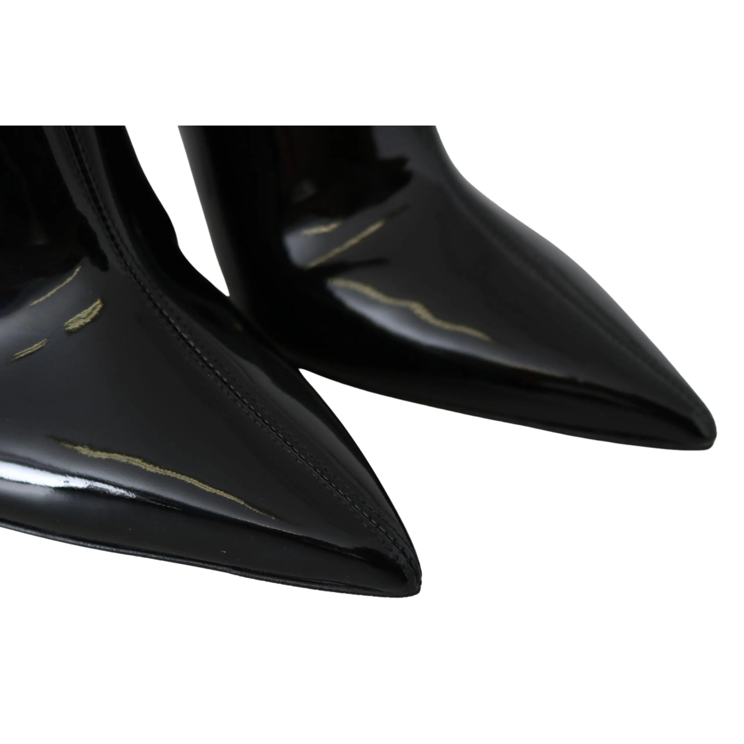 Jimmy Choo Elegant Black Patent Heeled Boots