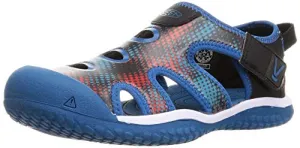 KEEN Kids Stingray Closed Toe Water Sandals, Black/Orange, 4 US Unisex Toddler