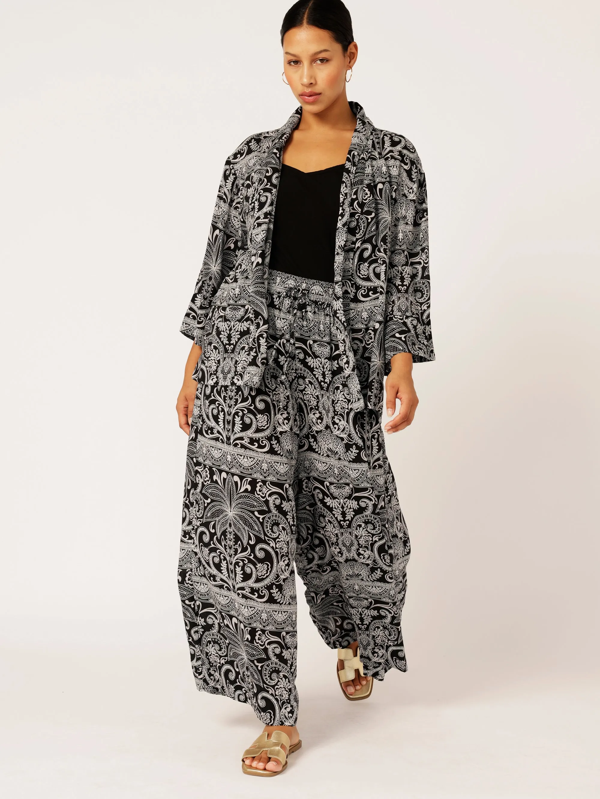 Kimono Shirt | Black Palm