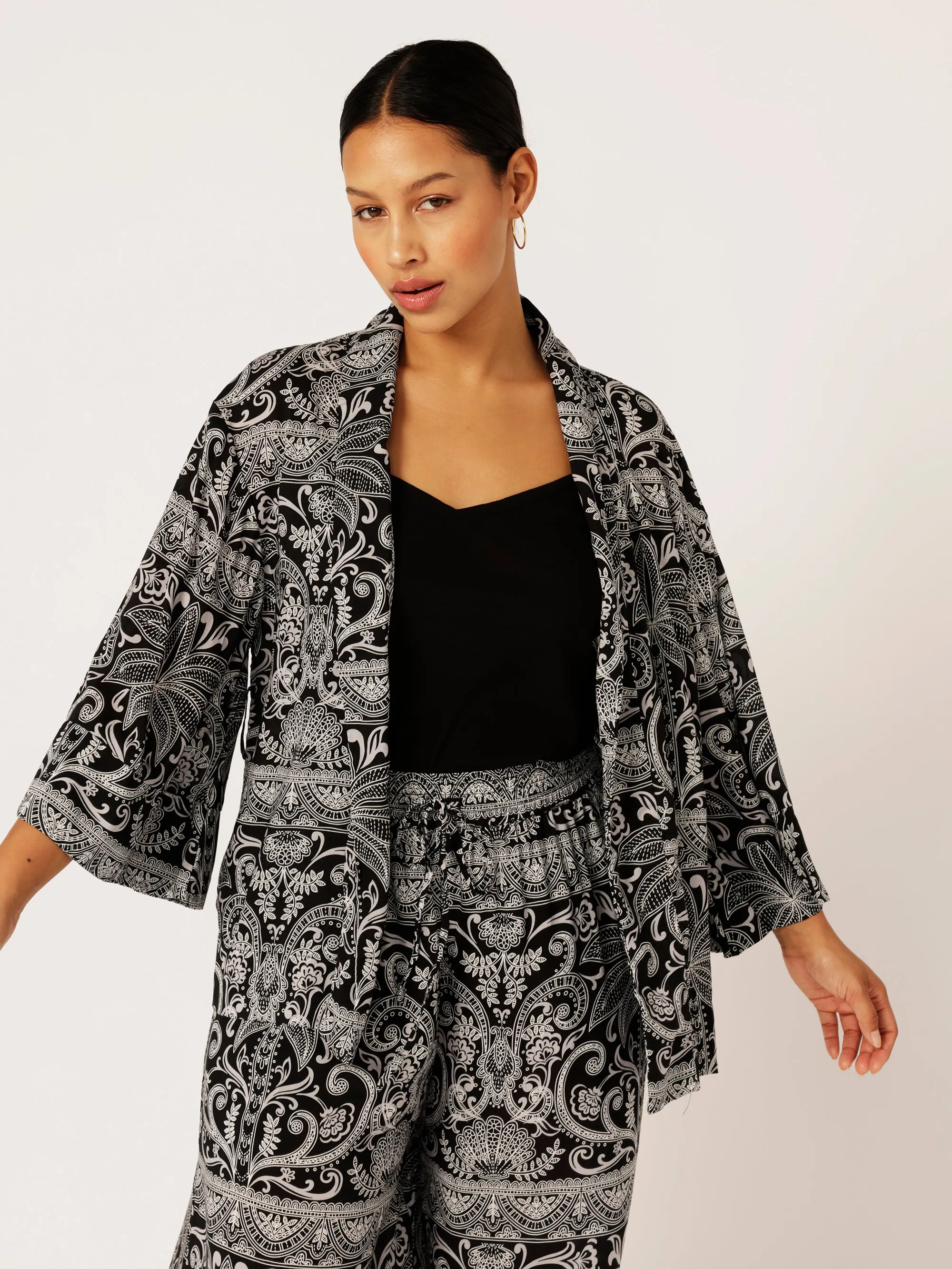 Kimono Shirt | Black Palm