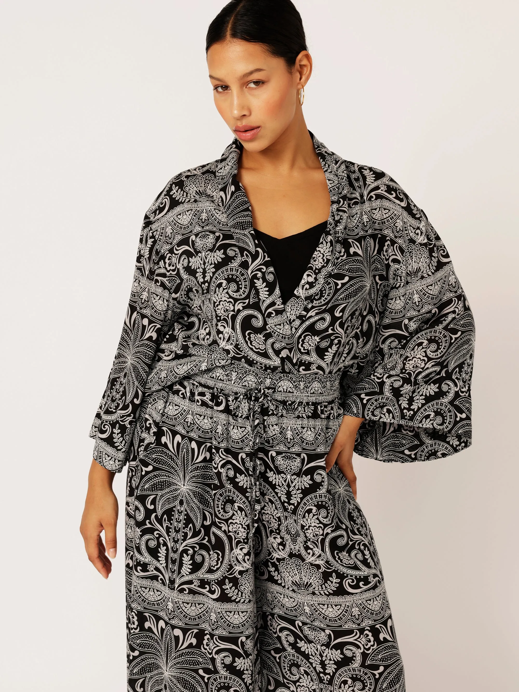 Kimono Shirt | Black Palm