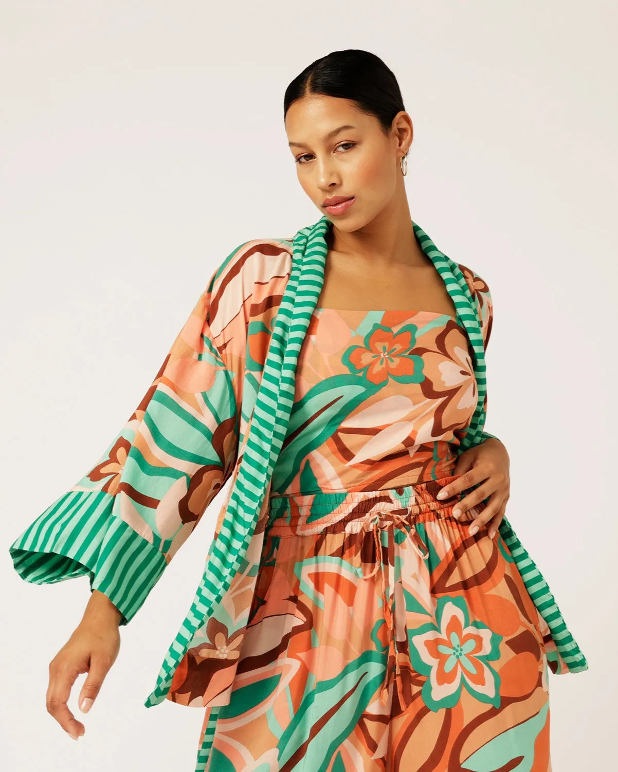 Kimono Shirt | Island Coral