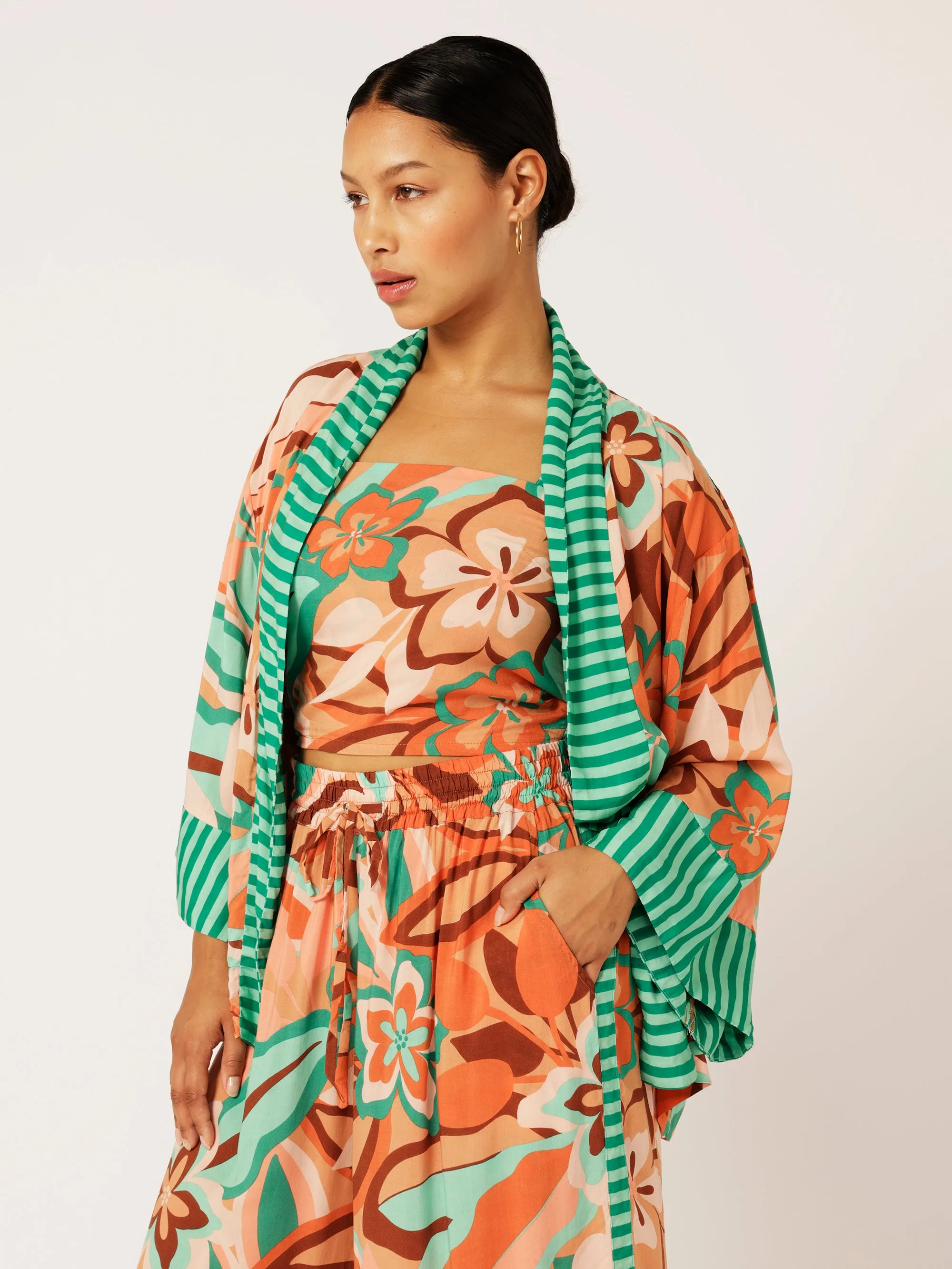 Kimono Shirt | Island Coral