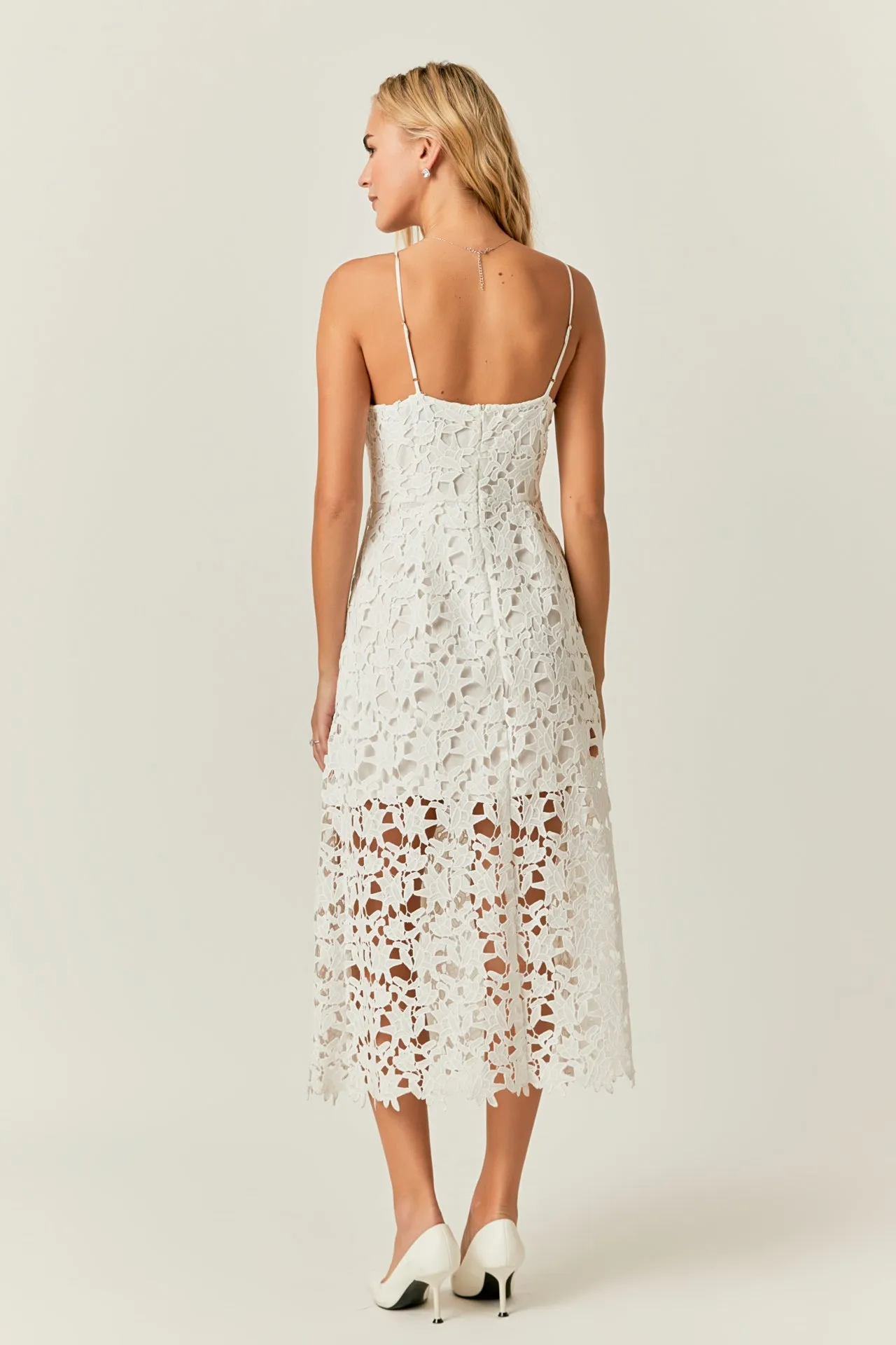 Lace Cami Midi Dress