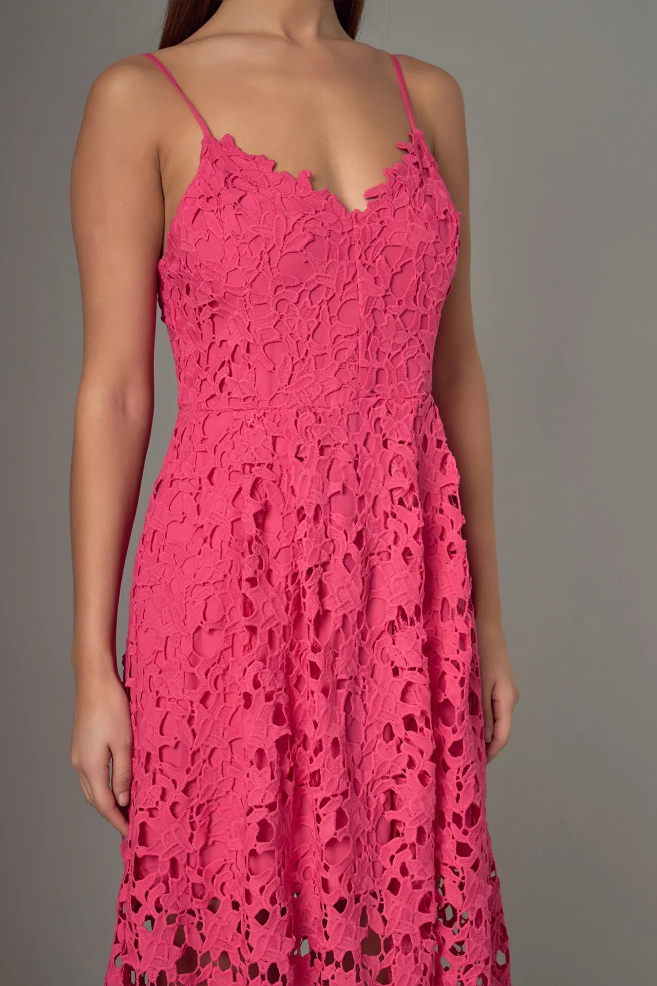Lace Cami Midi Dress