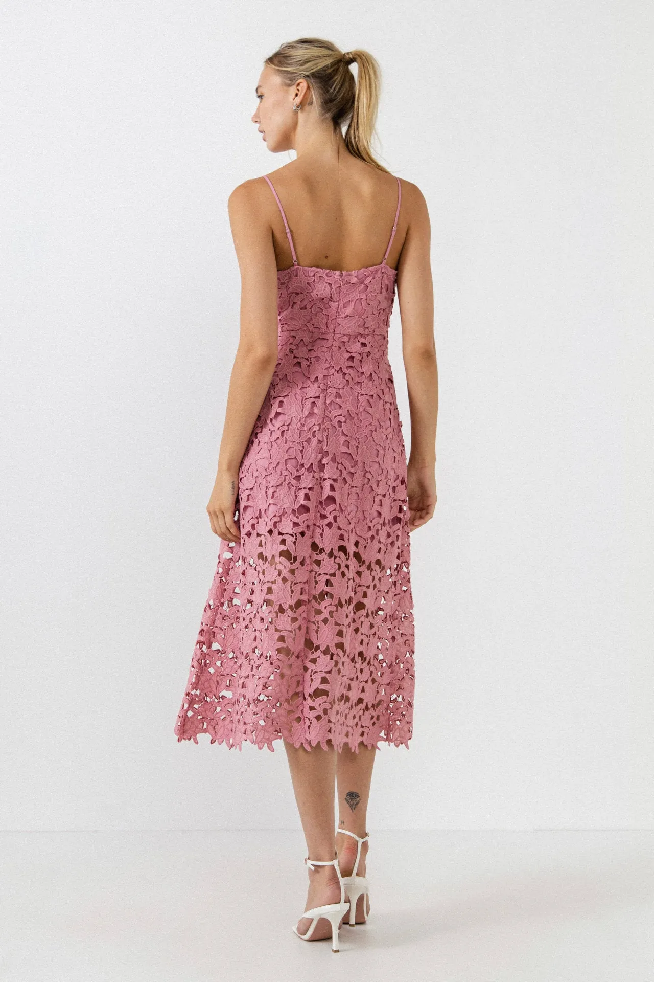 Lace Cami Midi Dress