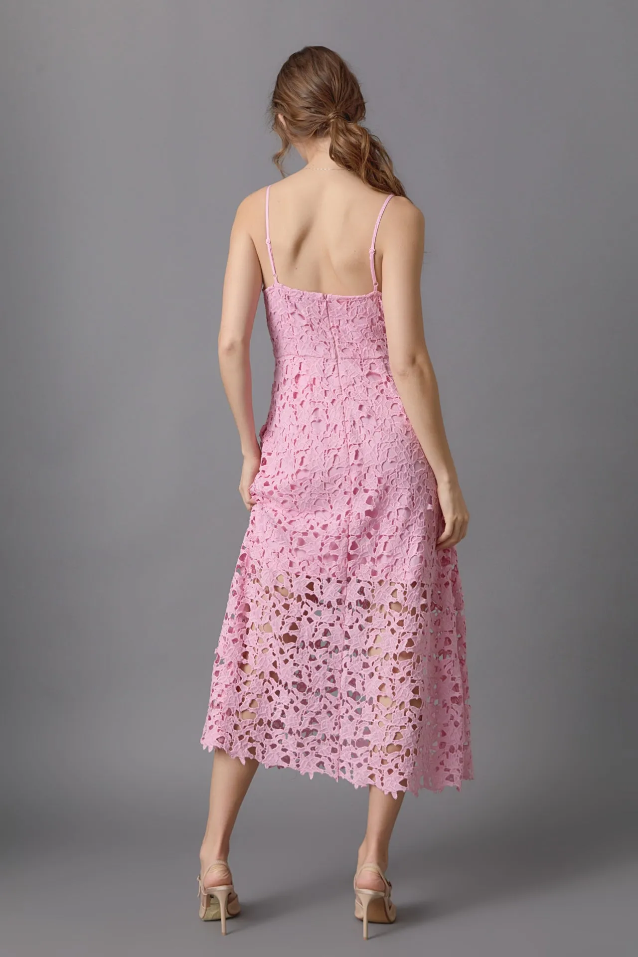 Lace Cami Midi Dress