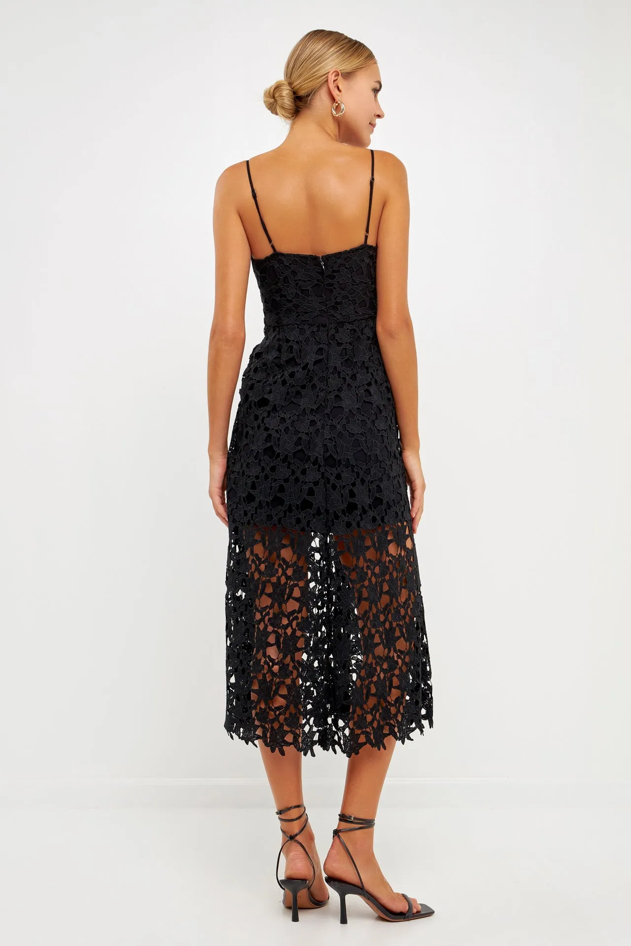 Lace Cami Midi Dress