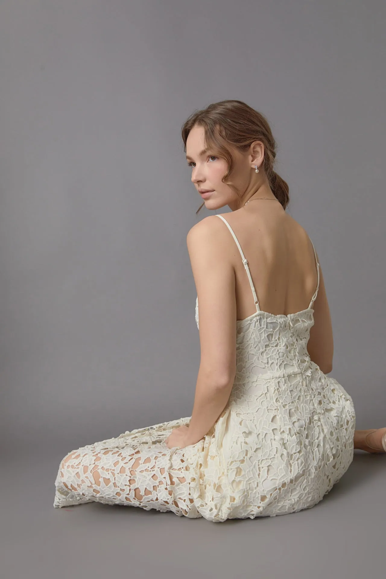 Lace Cami Midi Dress